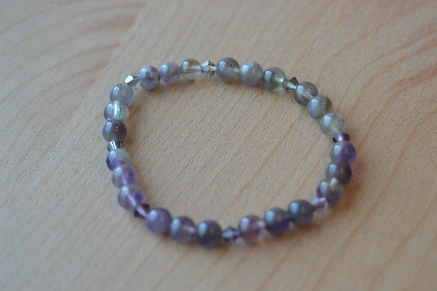 🌓 Amethyst Duality Bracelet – “Shadow & Shine”