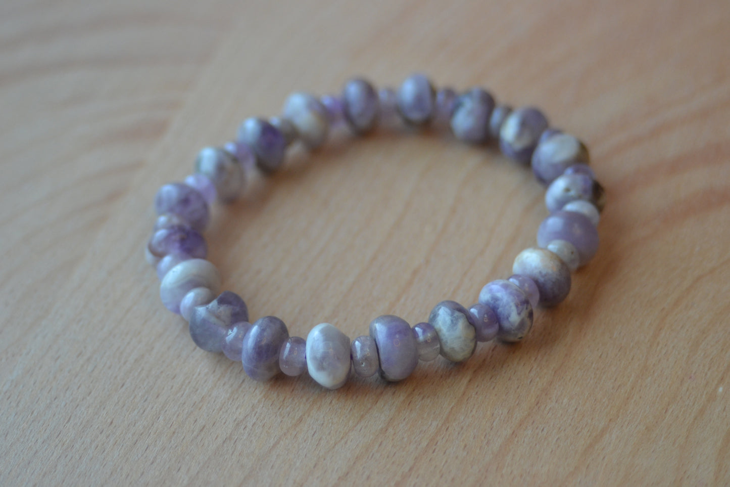 Amethyst Rondelle Bracelet – Peace, Protection & Intuition (8mm & 4mm)