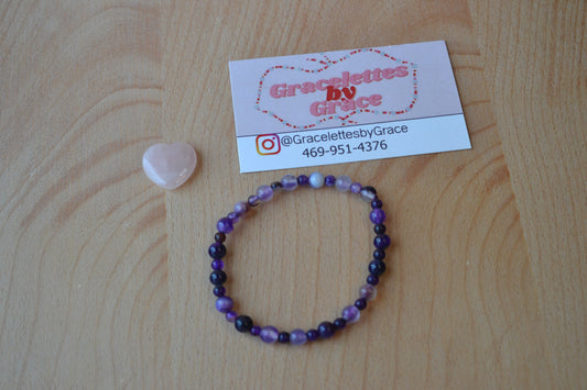 Purple Agate Bracelet – Calming Energy & Inner Stability