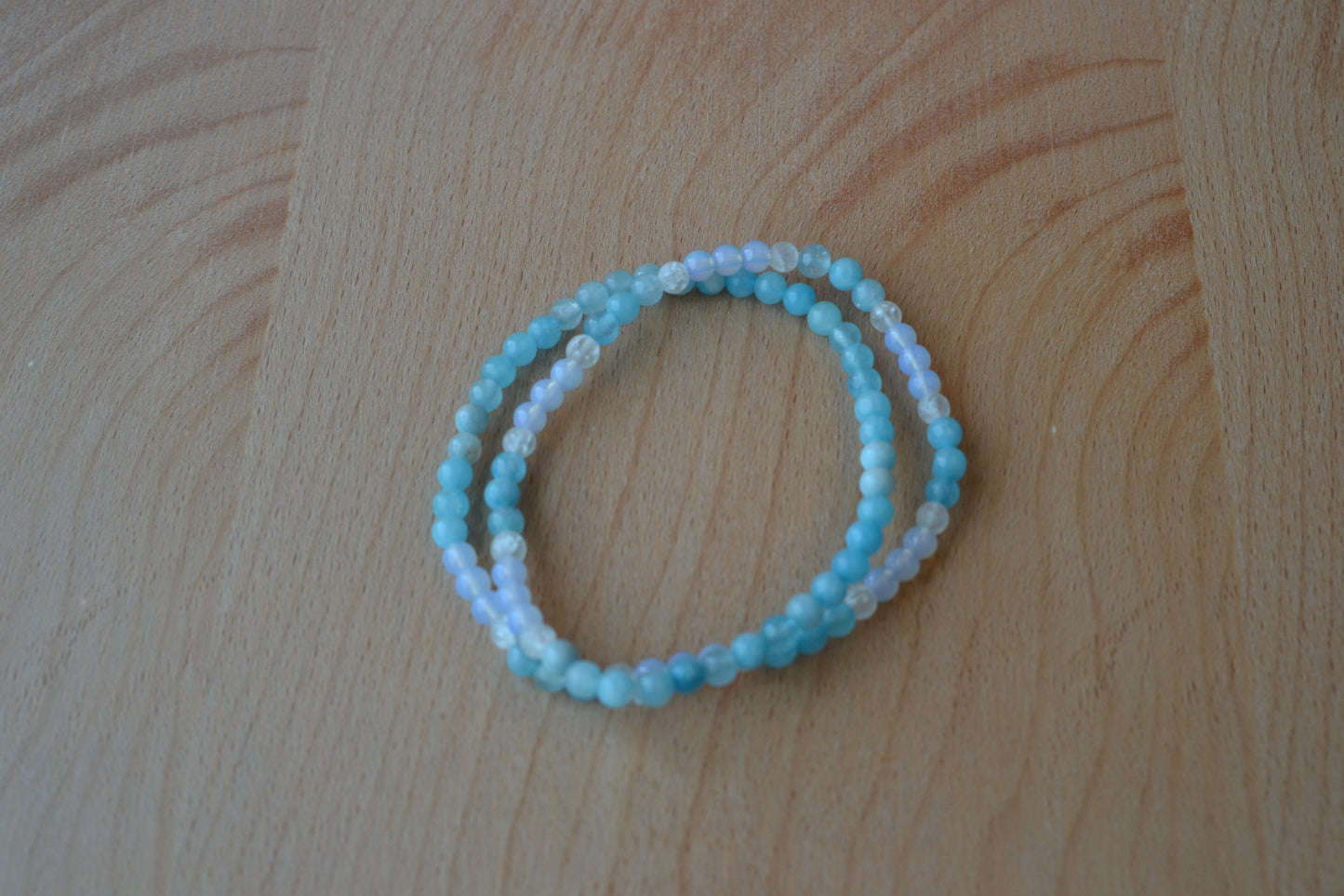 Aquamarine, Quartz & Opalite Choker – Soothing Clarity & Flow (14”)