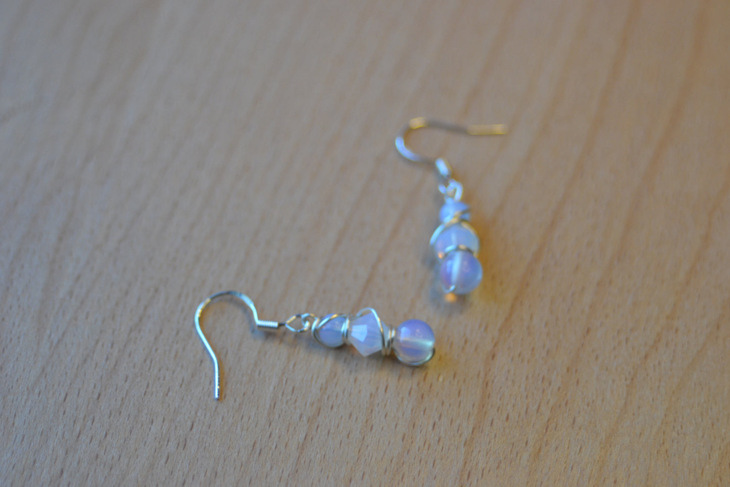 Opalite Tiered Earrings in Sterling Silver
