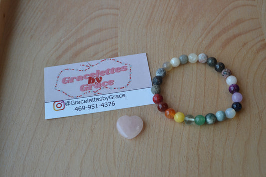 Rainbow Energy Alignment Bracelet – Grounding, Clarity & Emotional Harmony (6mm)