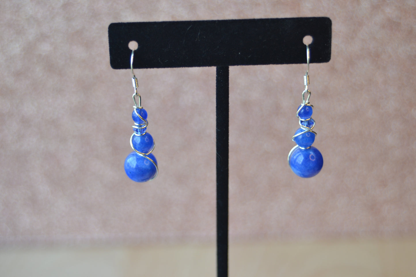 Druzy Blue Jasper Earring & Bracelet Set – Clarity, Calm & Sparkling Strength