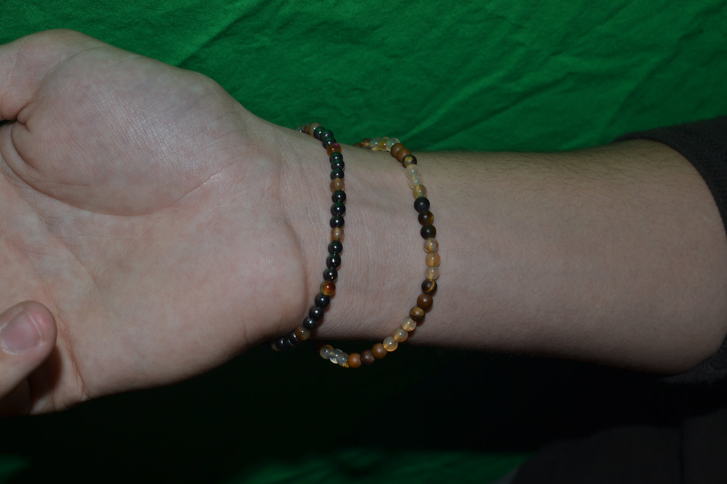 Hematite & Yellow Agate Bracelet – Grounded Joy & Mental Clarity (2mm)