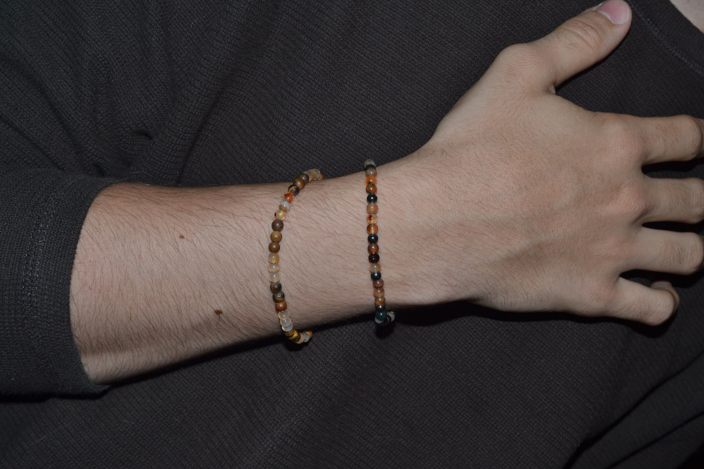 Hematite & Yellow Agate Bracelet – Grounded Joy & Mental Clarity (2mm)