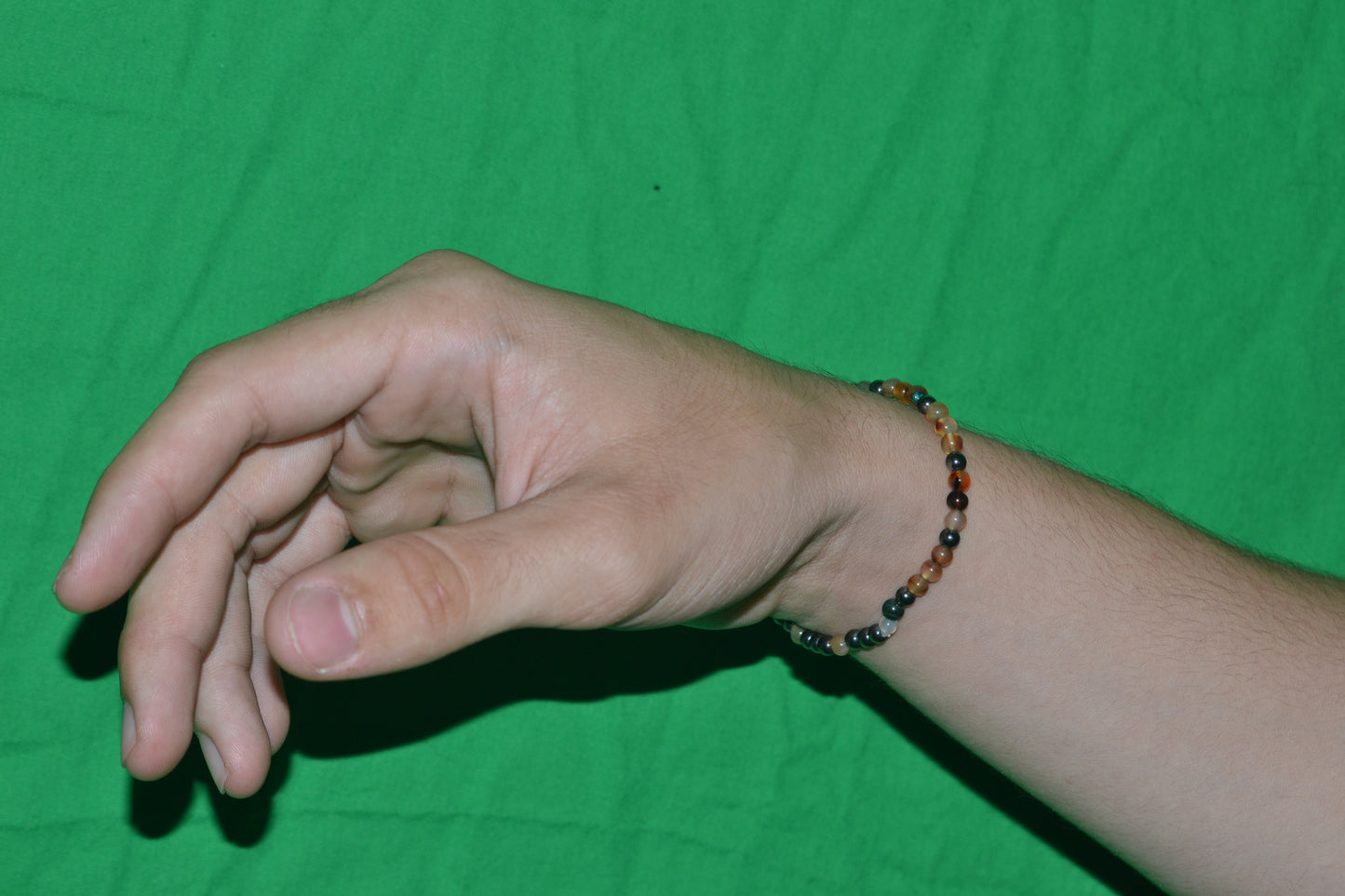 Hematite & Yellow Agate Bracelet – Grounded Joy & Mental Clarity (2mm)