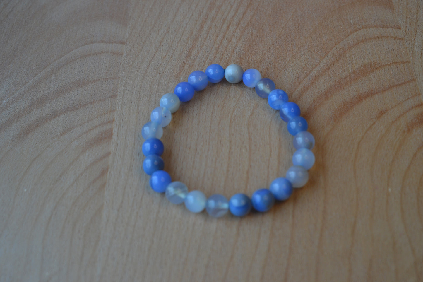 Blue Lace Agate Bracelet – Gentle Masculine Energy & Emotional Clarity