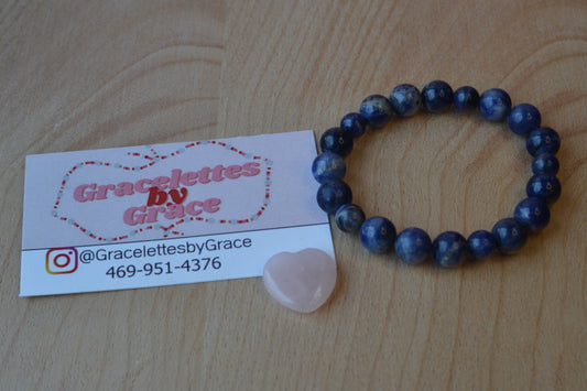Masculine Sodalite Bracelet – Clarity, Confidence & Calm (8mm + 6mm)