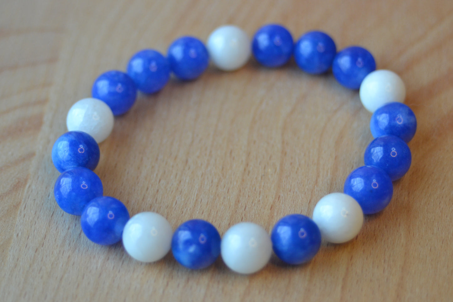 Blue Jasper & Milky Quartz Bracelet – Grounded Ocean Energy