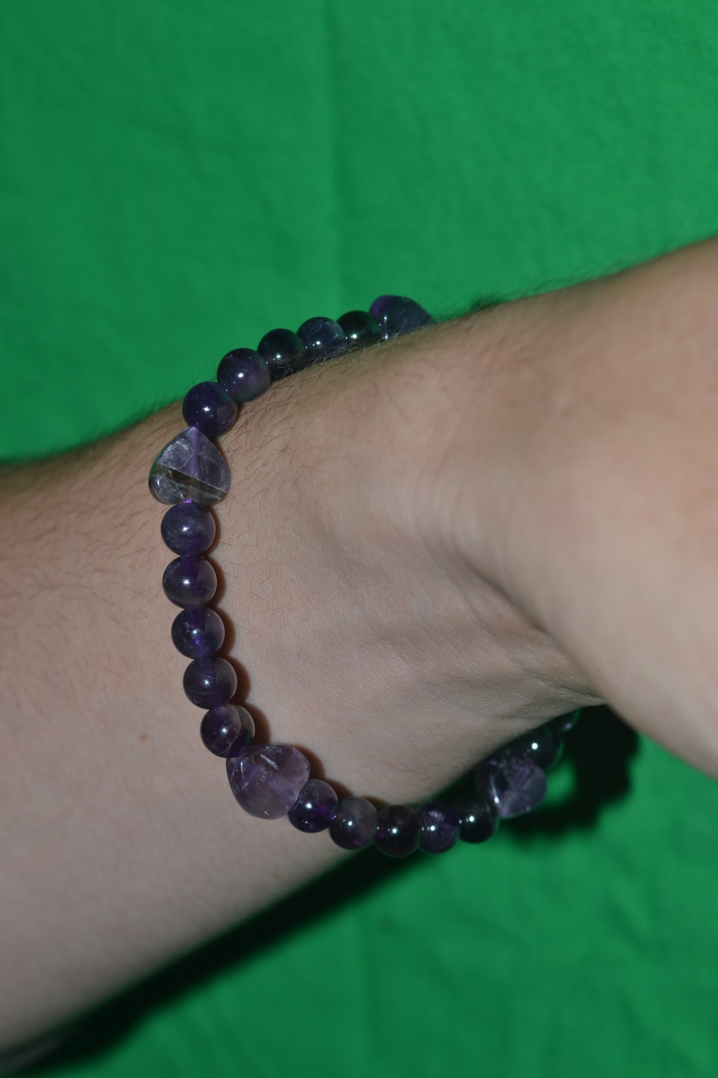 Amethyst Heart Bracelet – Calm, Love & Spiritual Clarity (4mm + 6mm)