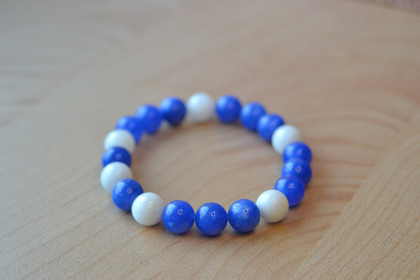 Blue Jasper & Milky Quartz Bracelet – Grounded Ocean Energy
