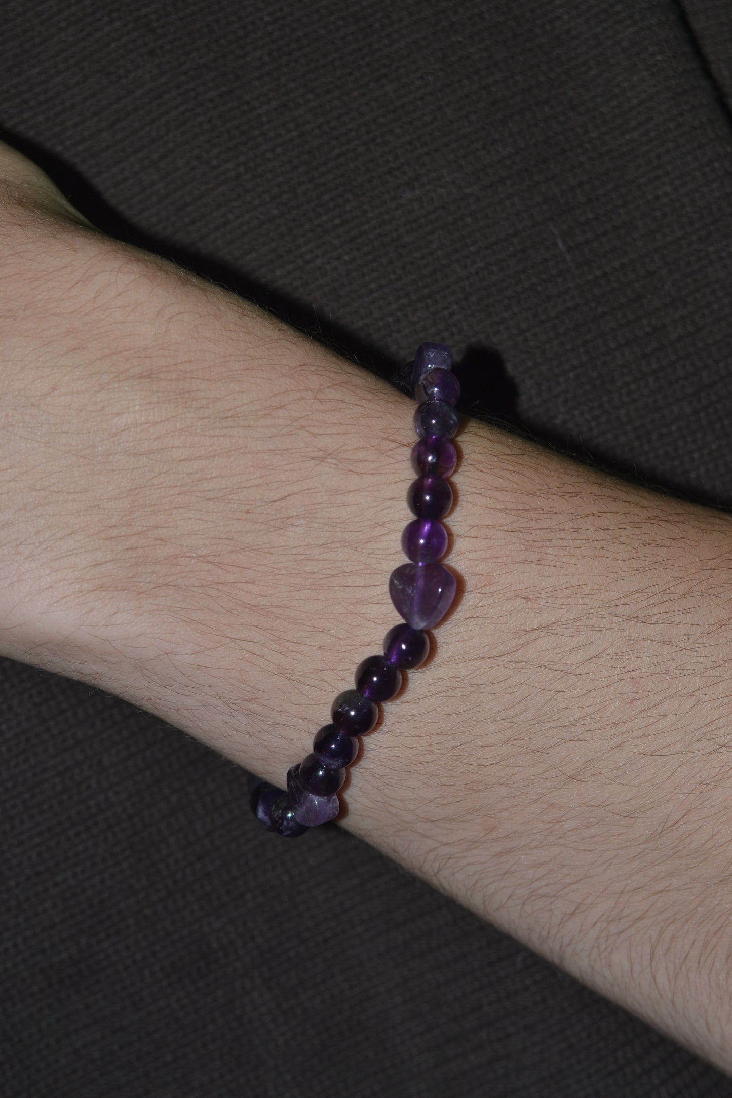 Amethyst Heart Bracelet – Calm, Love & Spiritual Clarity (4mm + 6mm)