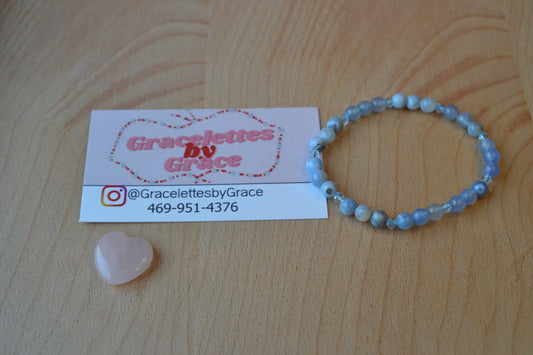 Blue Lace Agate Bracelet – Feminine Flow & Soft Clarity