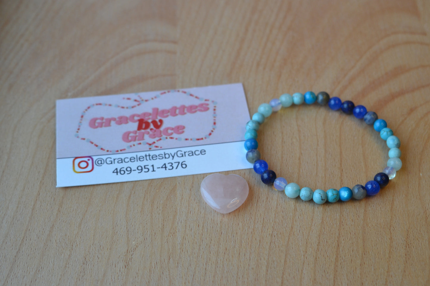Ocean Mind Bracelet – 4mm Blues for Calm, Truth & Emotional Wisdom
