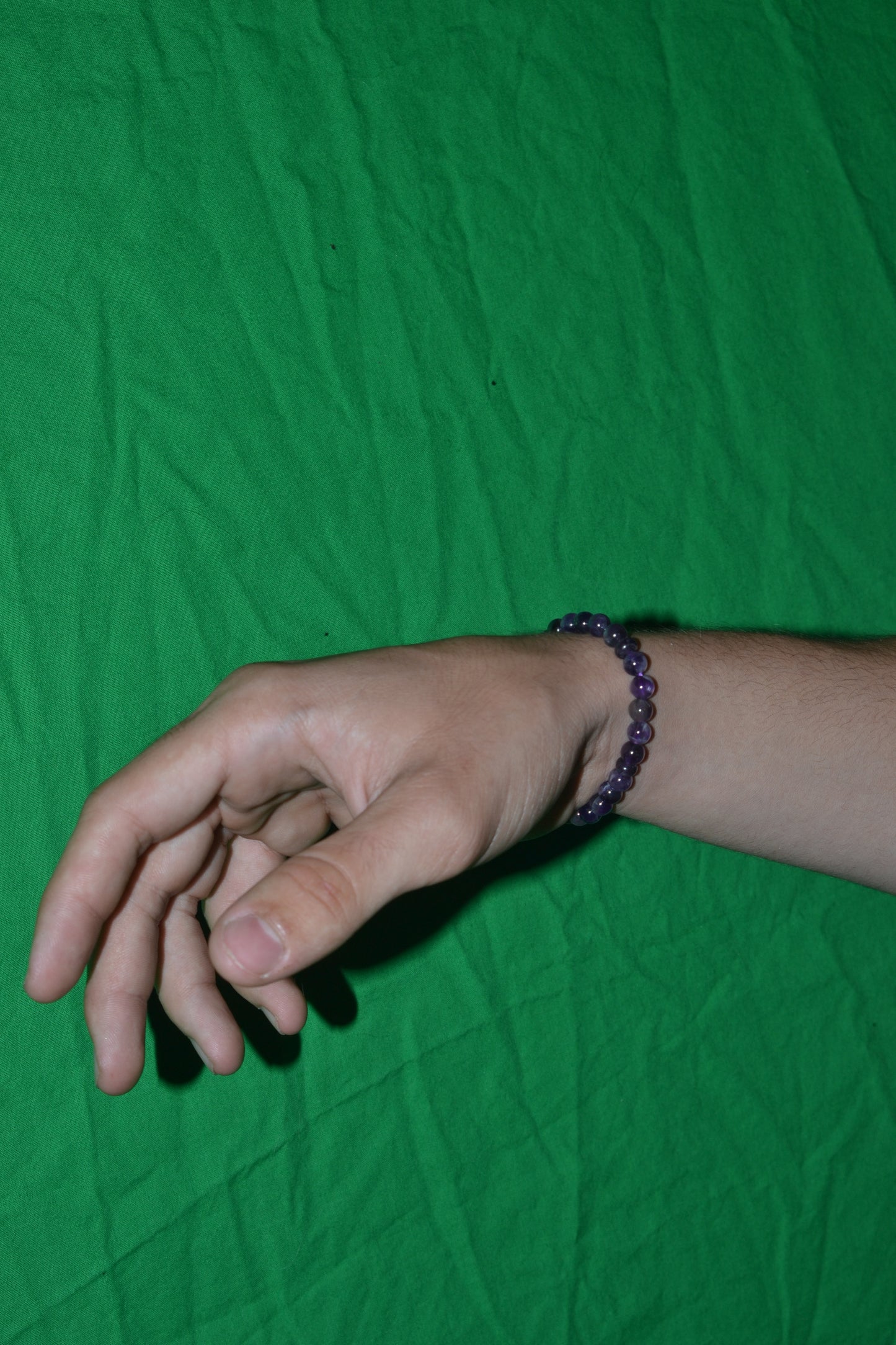 Amethyst Accent Bracelet – Rhythmic Rondelles & Heart of Love