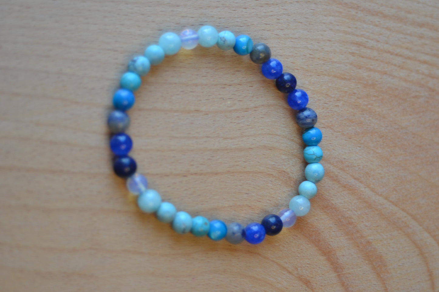 Ocean Mind Bracelet – 4mm Blues for Calm, Truth & Emotional Wisdom