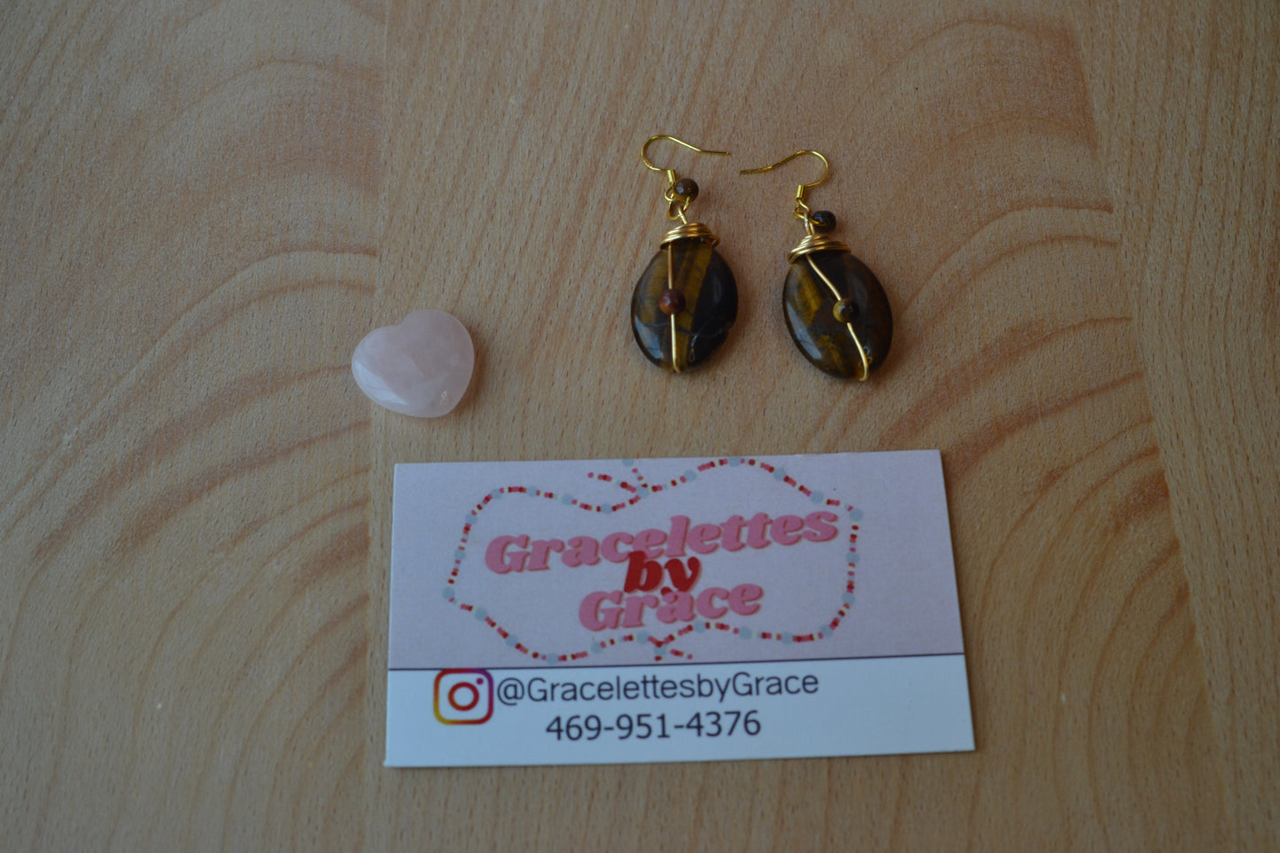 š
Oval Tigerās Eye Earrings ā āGolden Gazeā