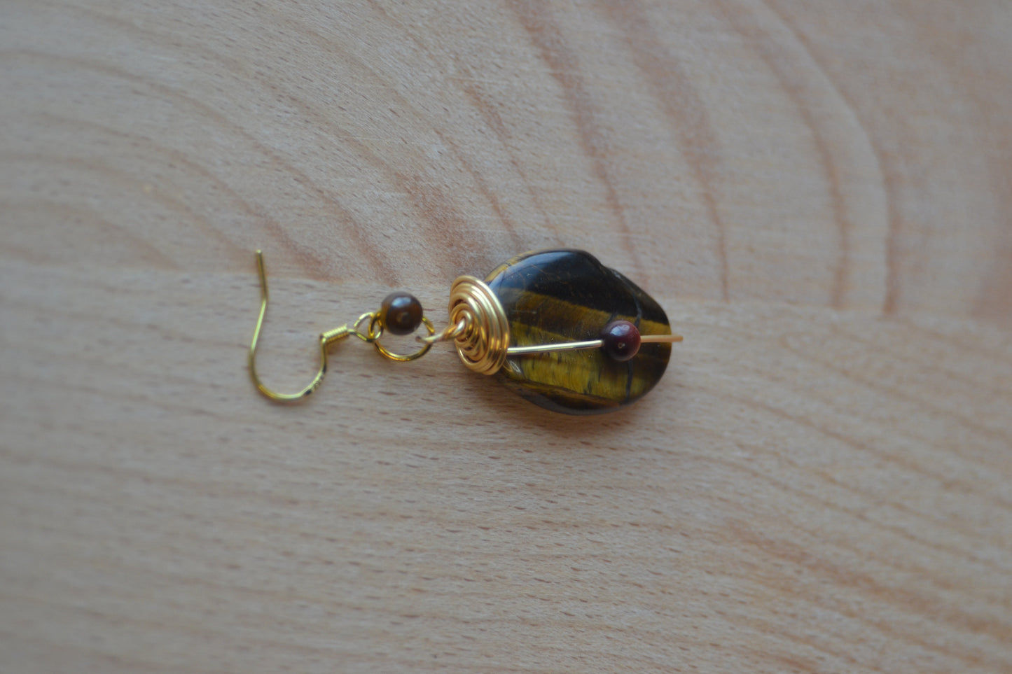 š
Oval Tigerās Eye Earrings ā āGolden Gazeā