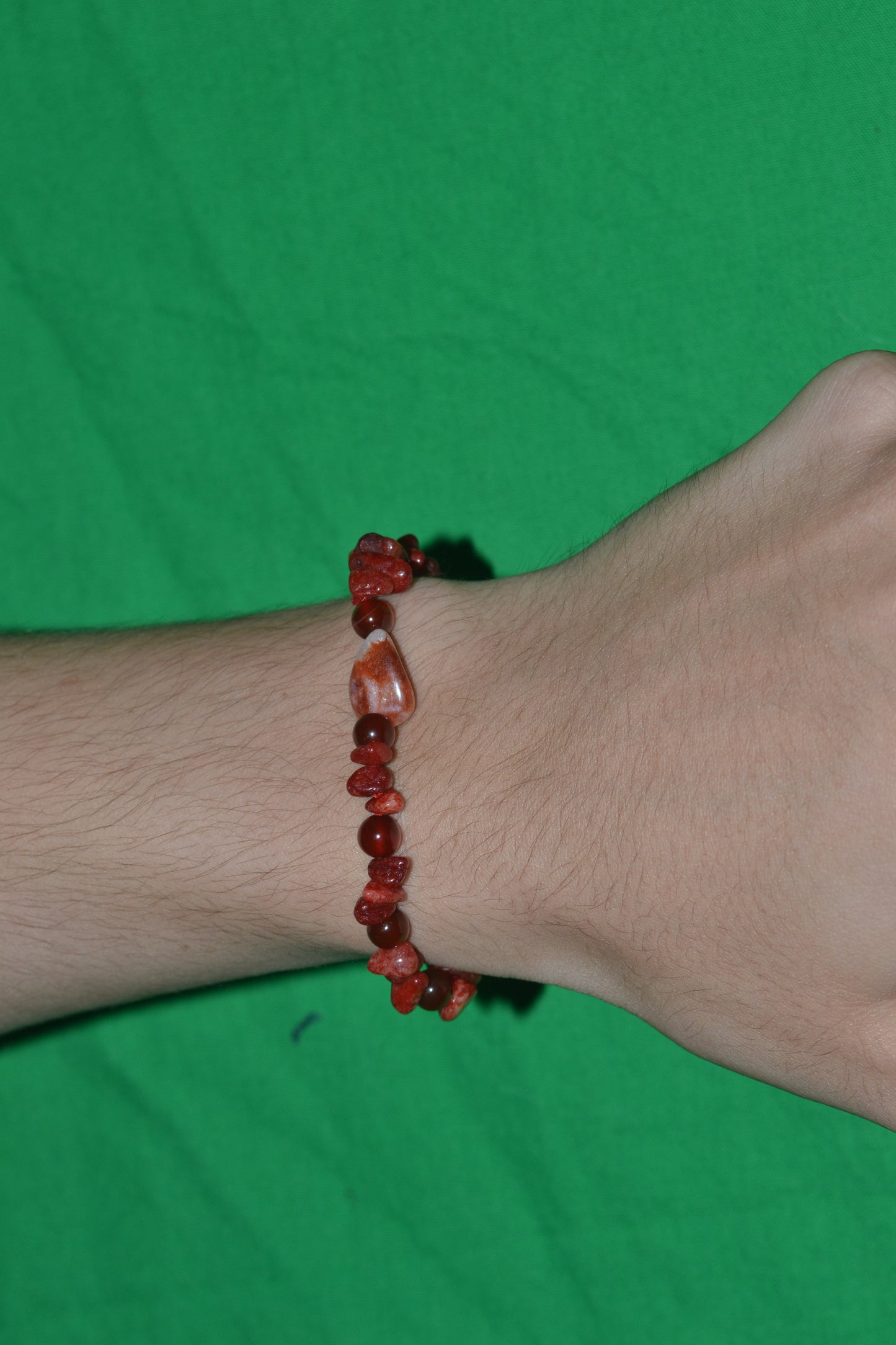Cherry Quartz & Carnelian Power Bracelet β Masculine Energy for Grounding, Action & Strength