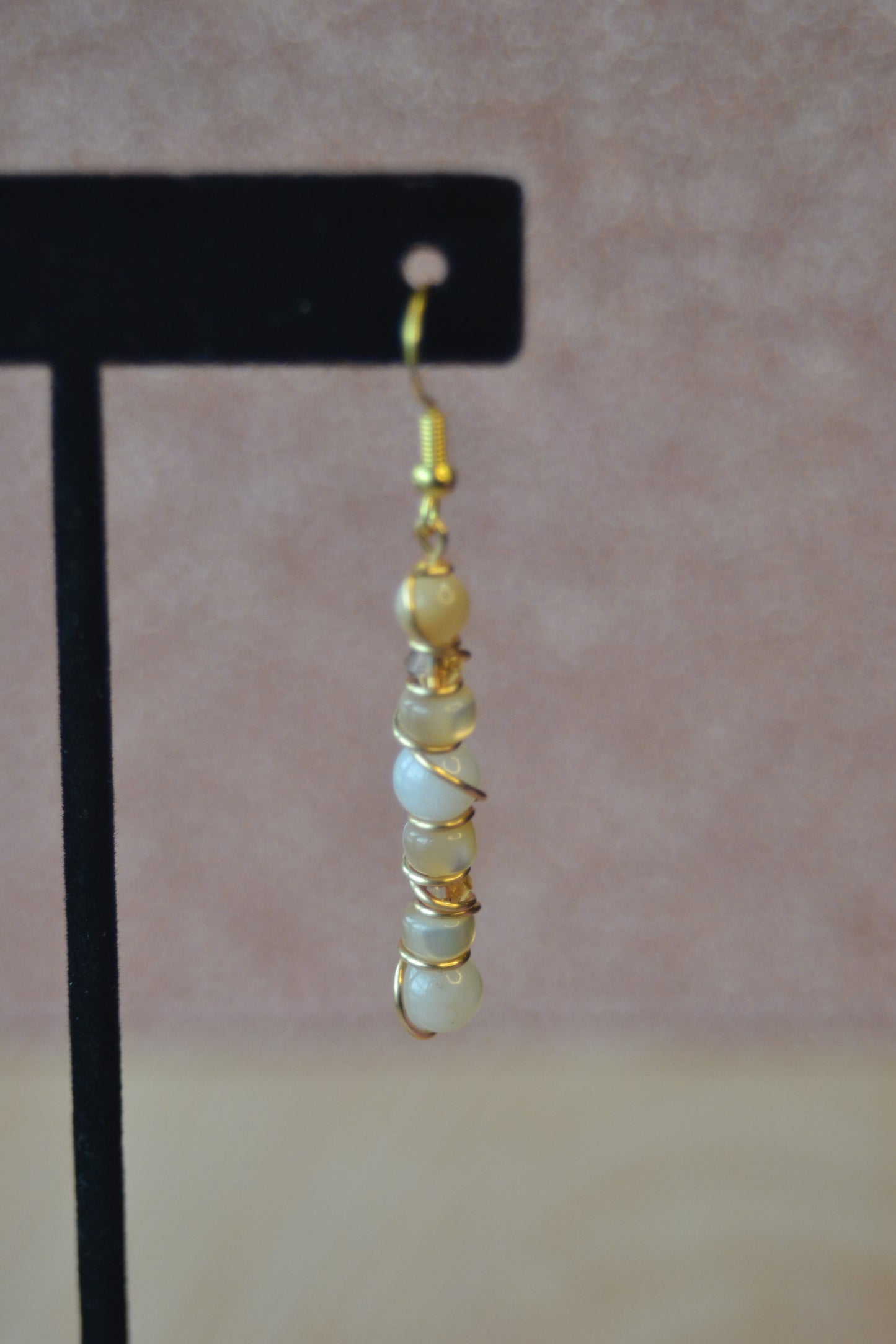 🌞 Citrine & Mother of Pearl Gracelettes Set – “Sunlit Serenity”
