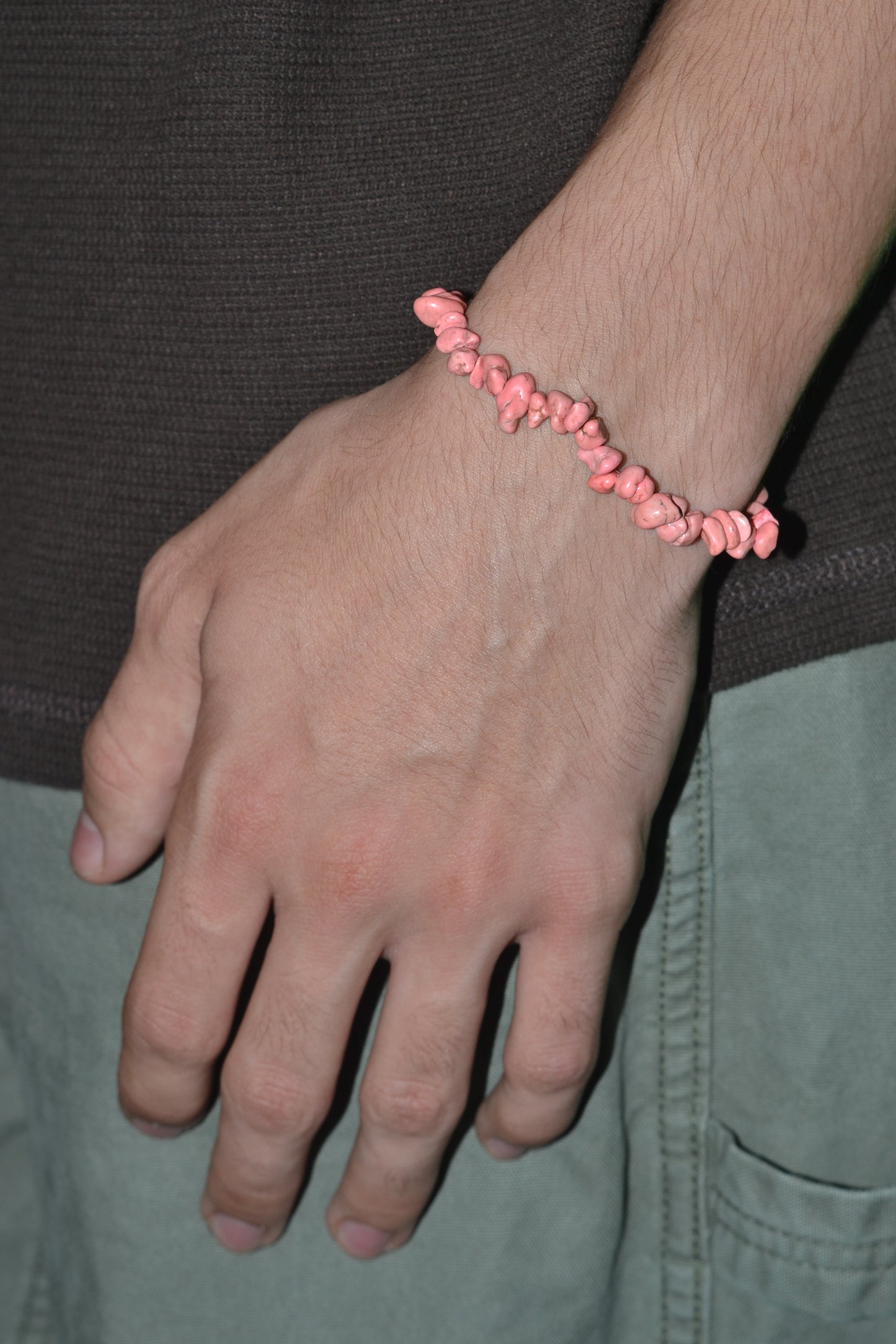 Pink Howlite Chip Bead Bracelet – For Emotional Recovery & Gentle Healing