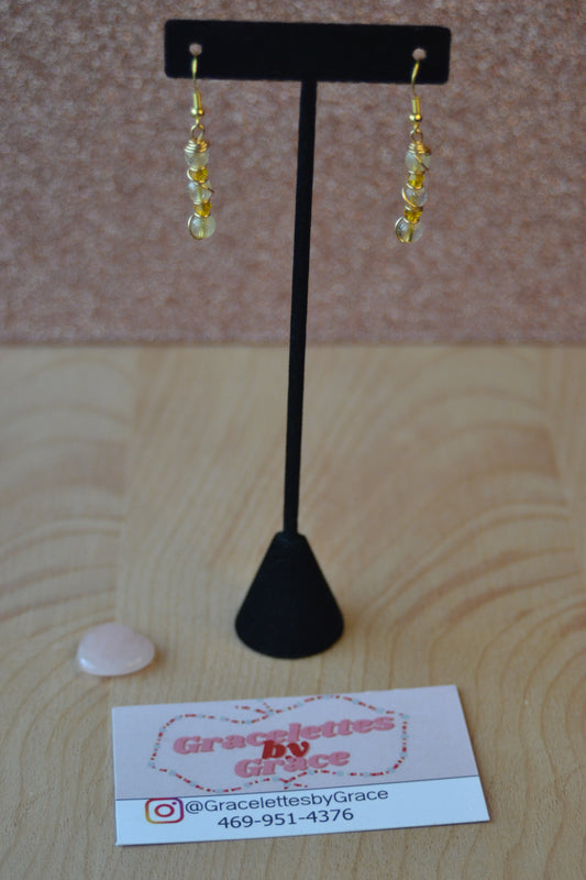 ☀️ Sunrise Drop Earrings – Citrine Spark