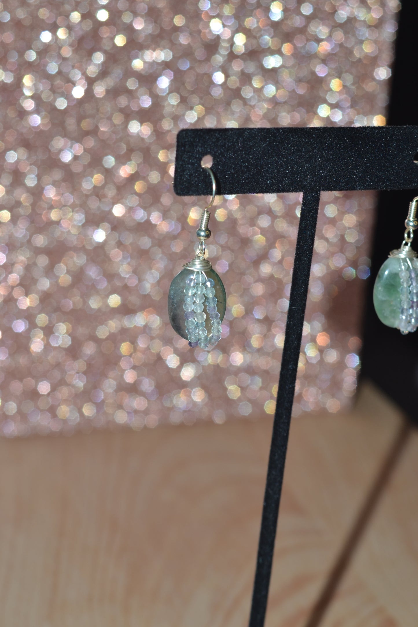 Faceted Fluorite Earrings – “Clarity Cascade”