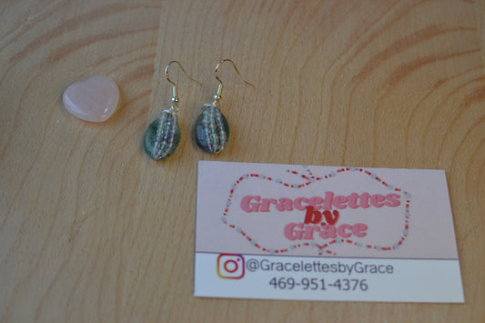 Faceted Fluorite Earrings – “Clarity Cascade”