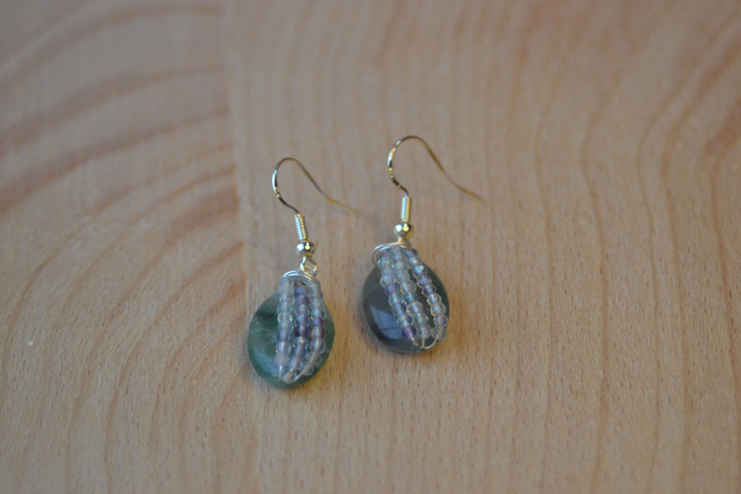 Faceted Fluorite Earrings – “Clarity Cascade”