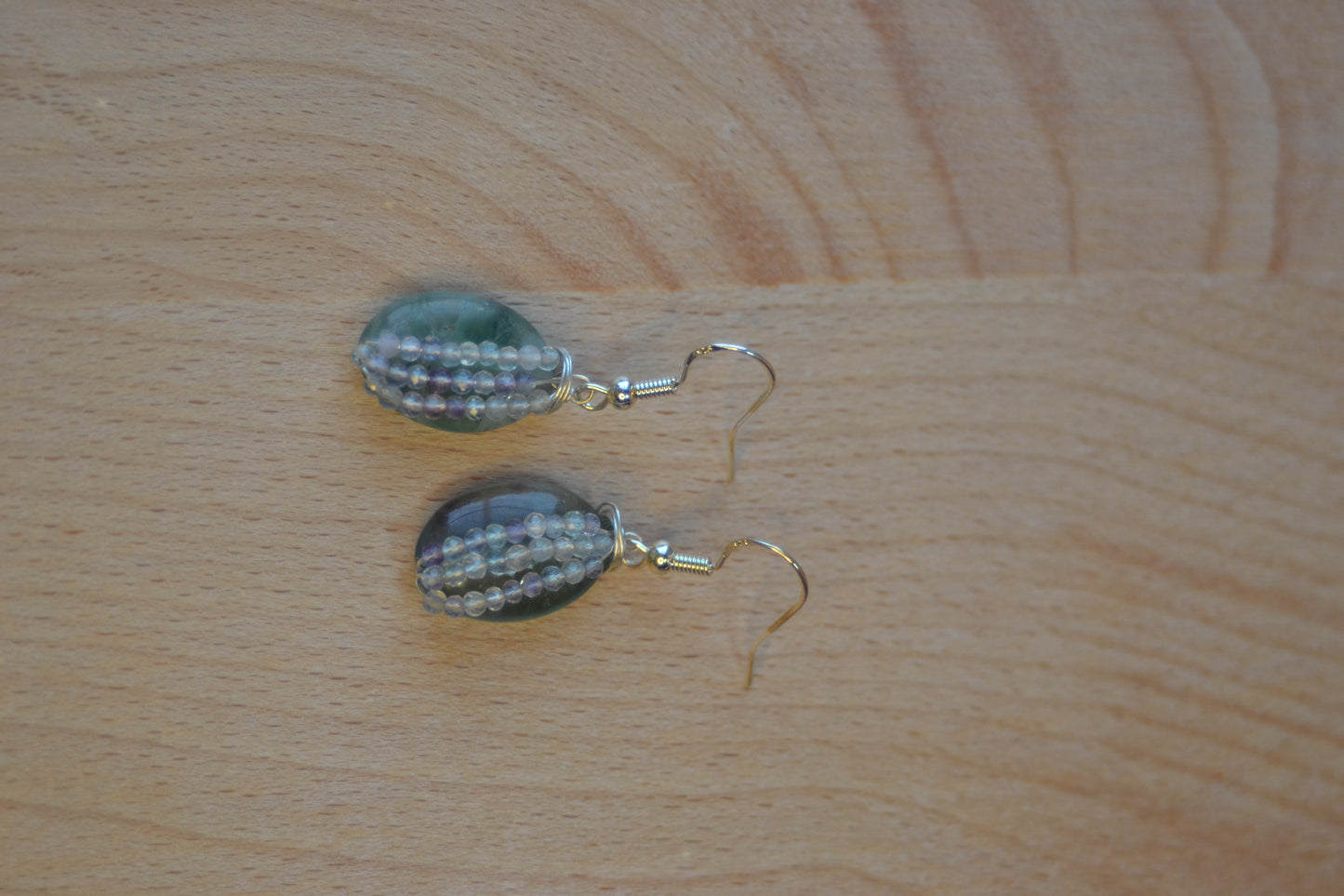 Faceted Fluorite Earrings – “Clarity Cascade”