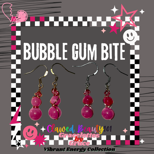Bubblegum Bite Dangle Earrings (Gold or Silver)