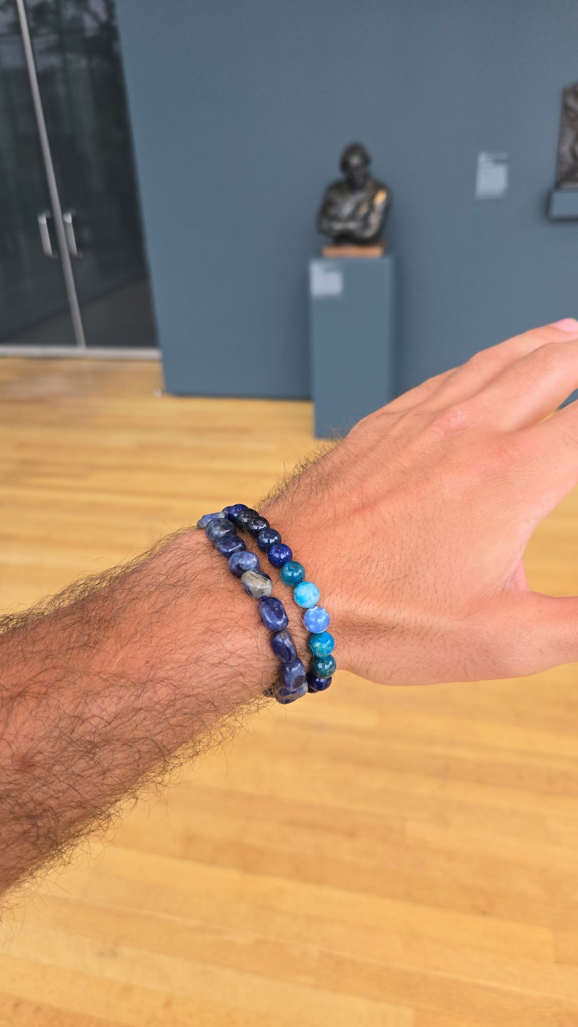 Raw Sodalite Rectangle Bead Bracelet – Intuition, Truth & Inner Balance