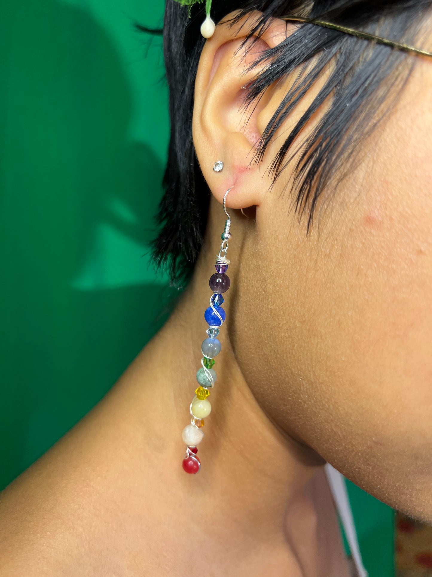 🌈 Chakra Alignment Earrings – “Celestial Flow”
