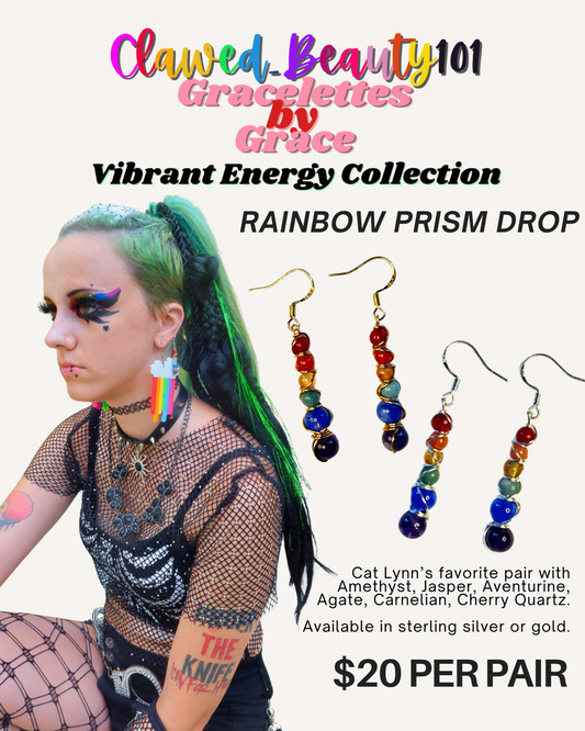 Rainbow Prism Drop Earrings