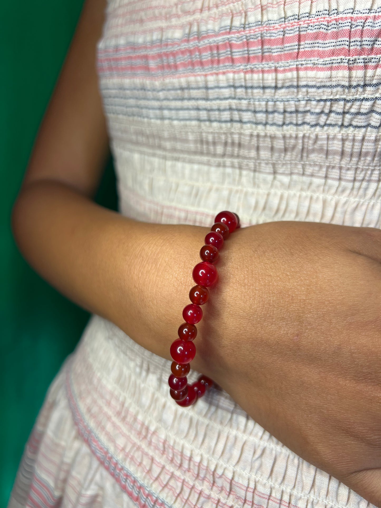 🔥 Sacred Spark – Cherry Quartz & Carnelian Jewelry Set