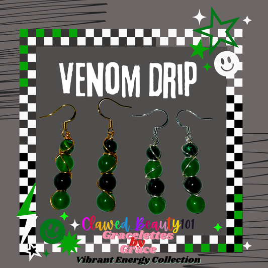 Venom Drip Earrings (Gold or Silver)