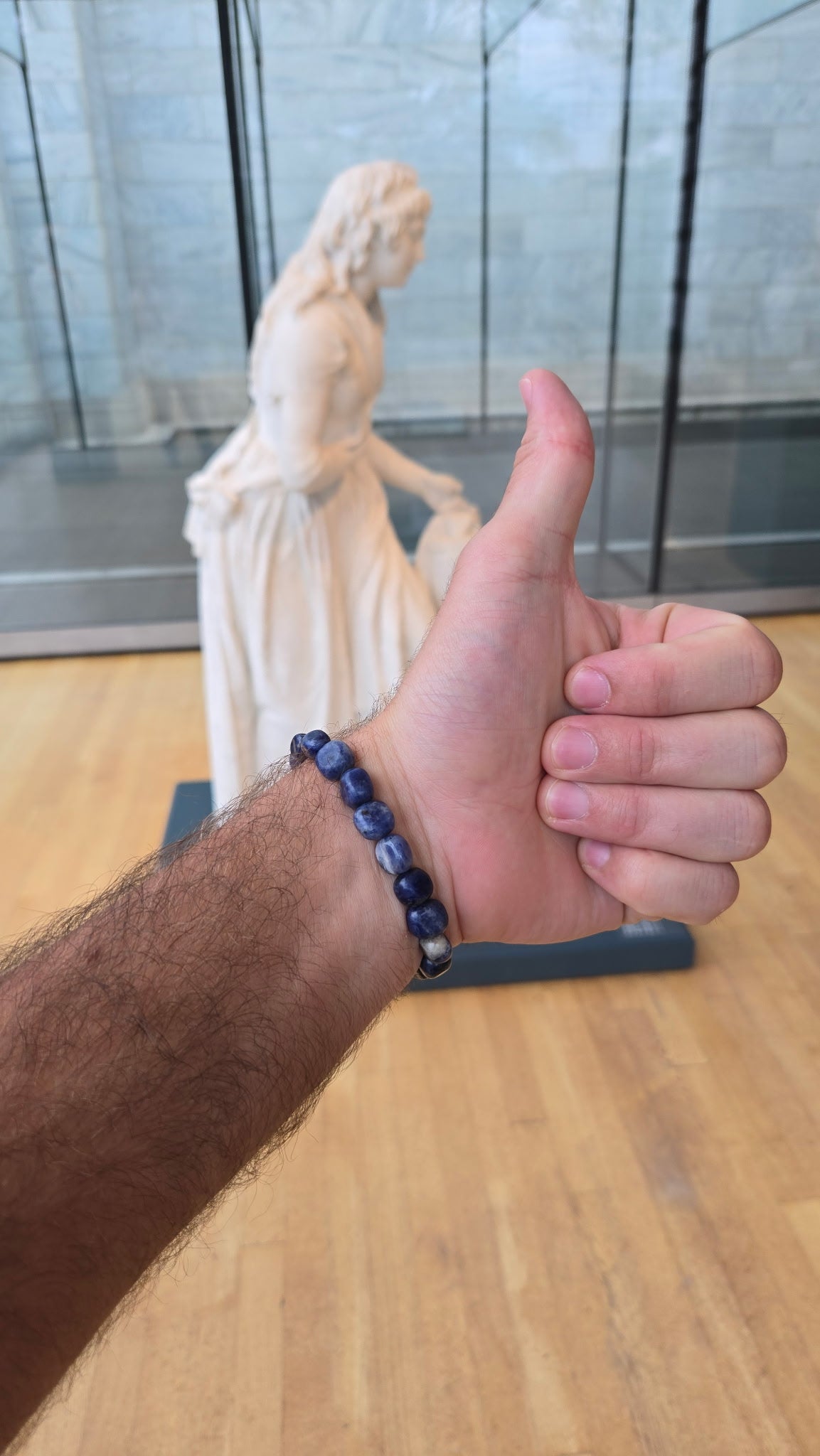 Raw Sodalite Rectangle Bead Bracelet – Intuition, Truth & Inner Balance