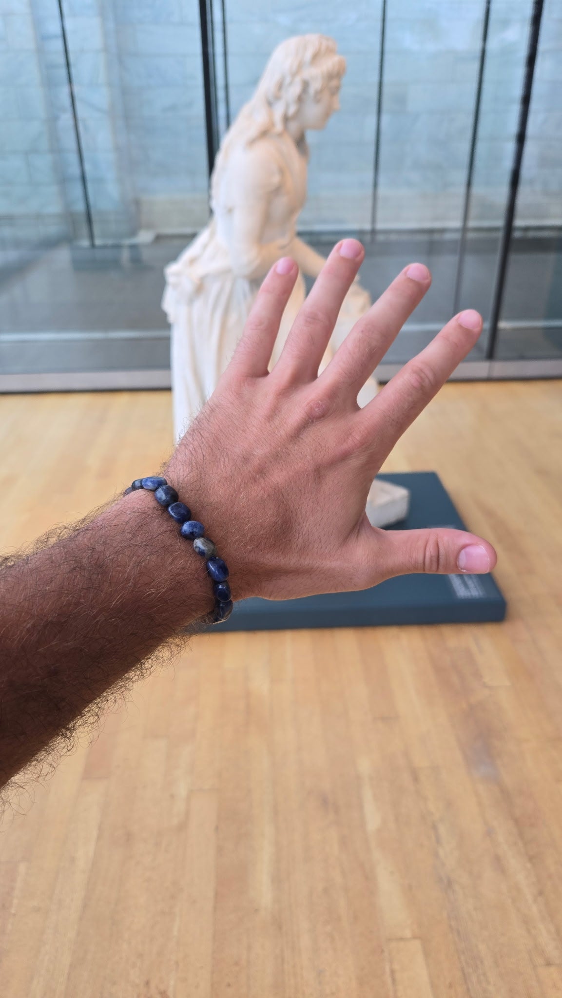 Raw Sodalite Rectangle Bead Bracelet – Intuition, Truth & Inner Balance