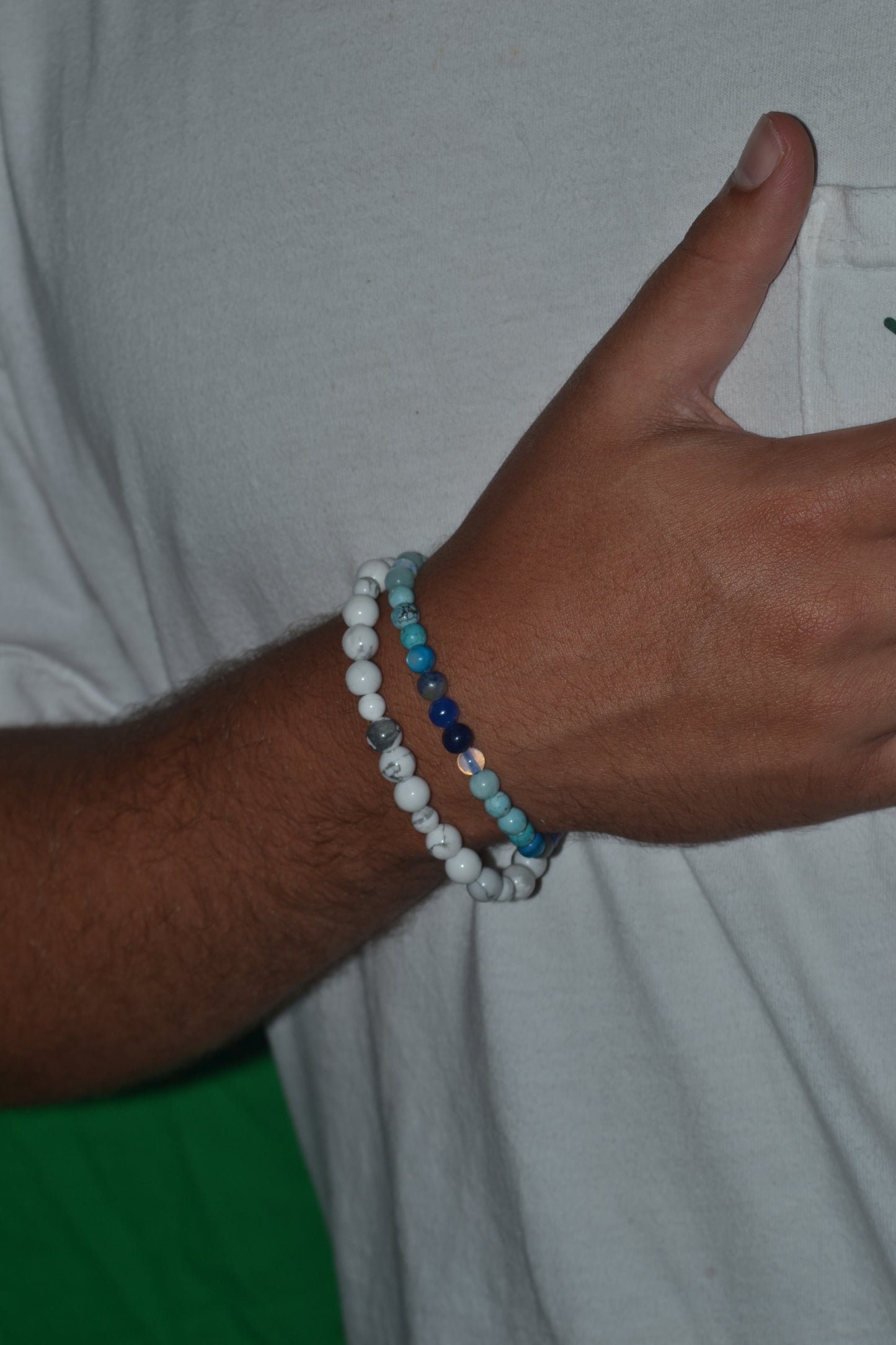Howlite Bracelet & Earrings Set - Simple Elegance