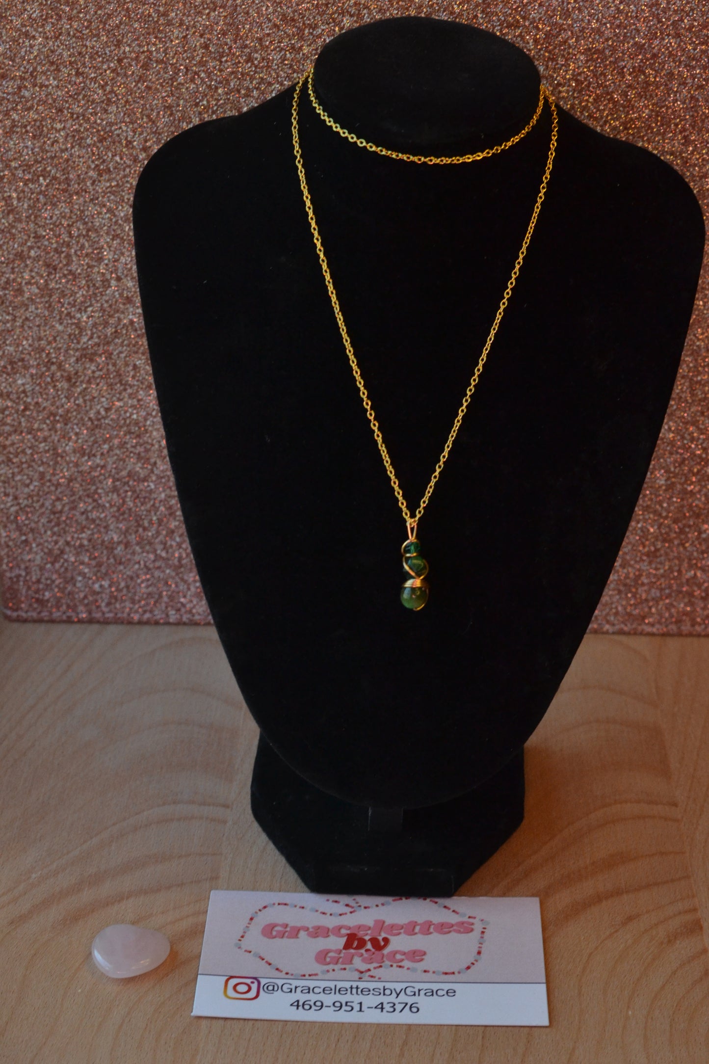 Green Tiger’s Eye & Gold Set – Power, Focus & Abundance (925 Necklace + Earrings)
