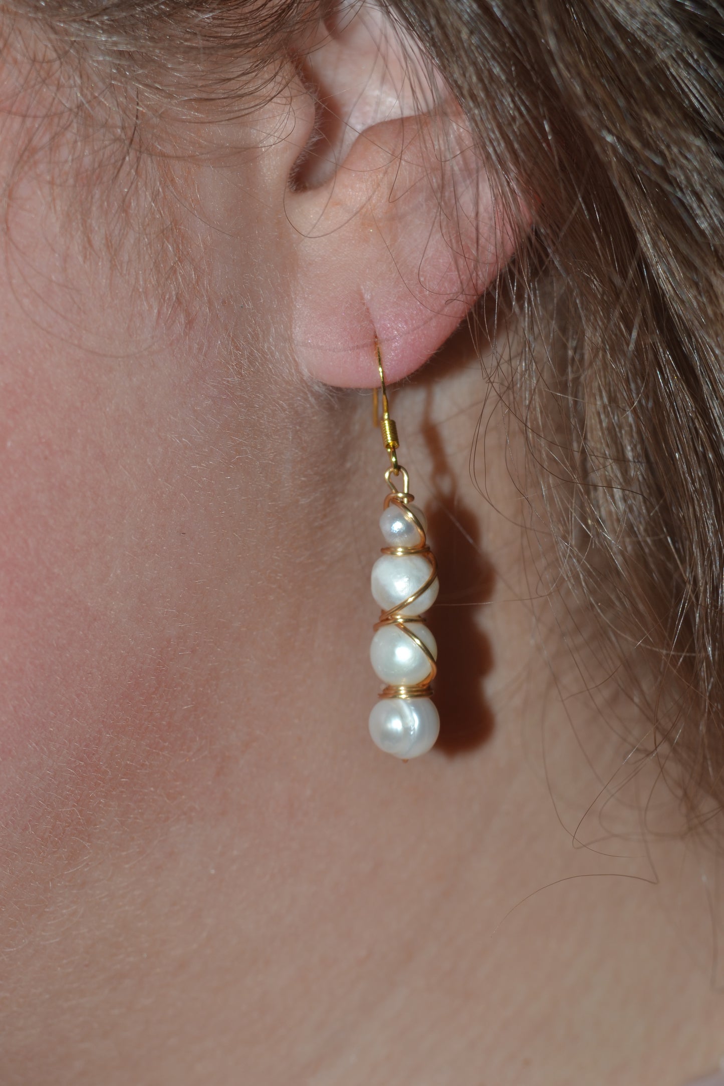 4-Tier Freshwater Pearl Earrings