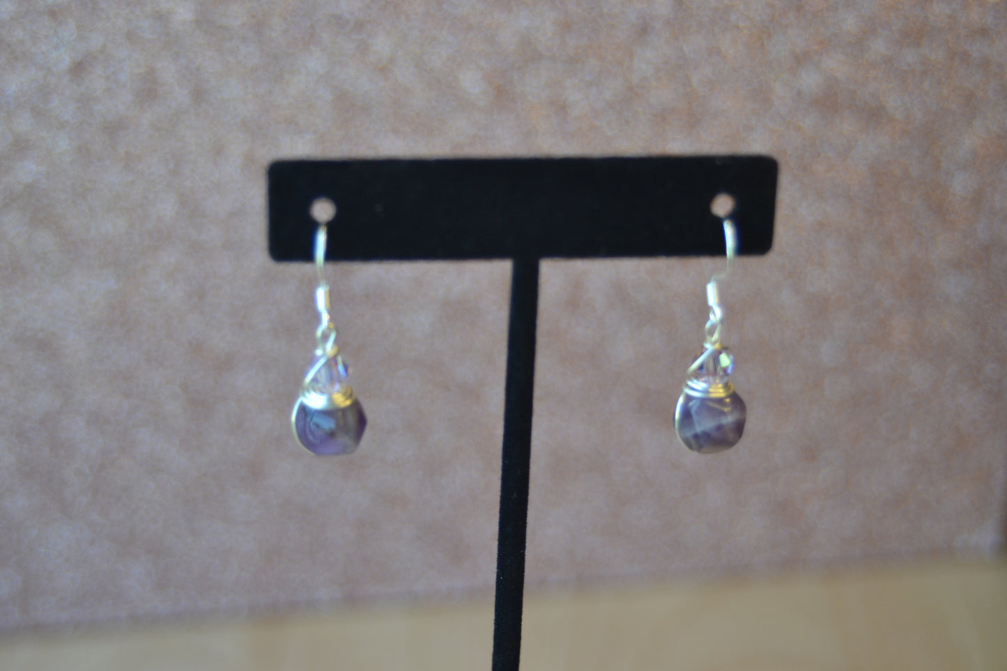 Amethyst & Crystal Sterling Silver Set – Intuition & Elegance (925 Necklace + Earrings)