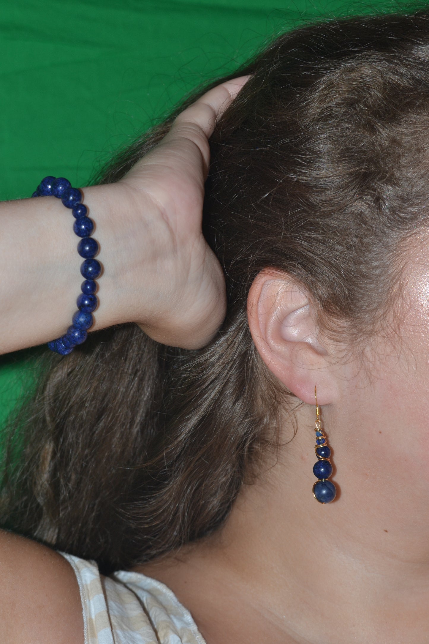 Lapis Lazuli Bracelet & Earring Set – Truth, Wisdom & Royal Radiance