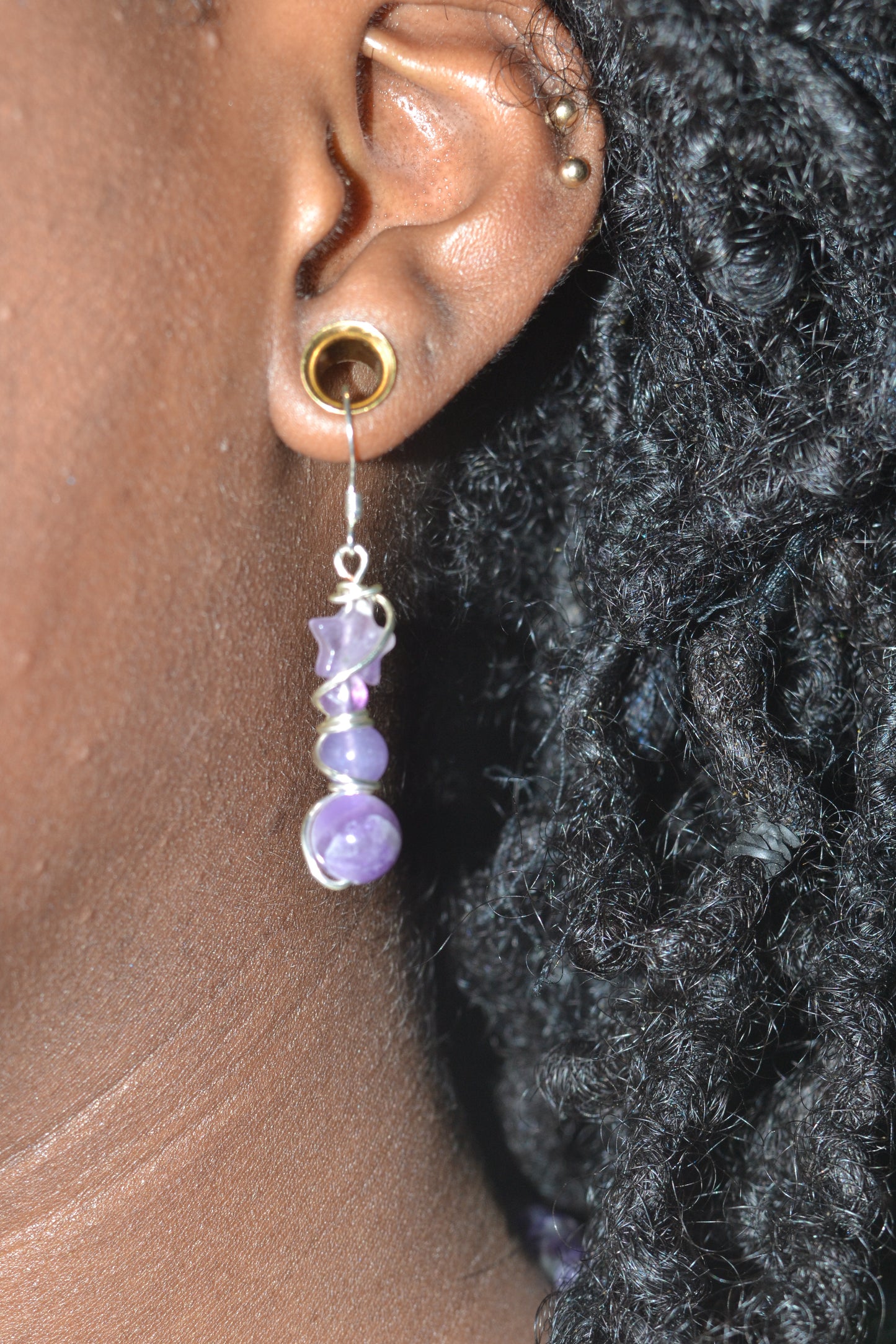 💜 Celestial Calm – Amethyst Choker & Earring Set