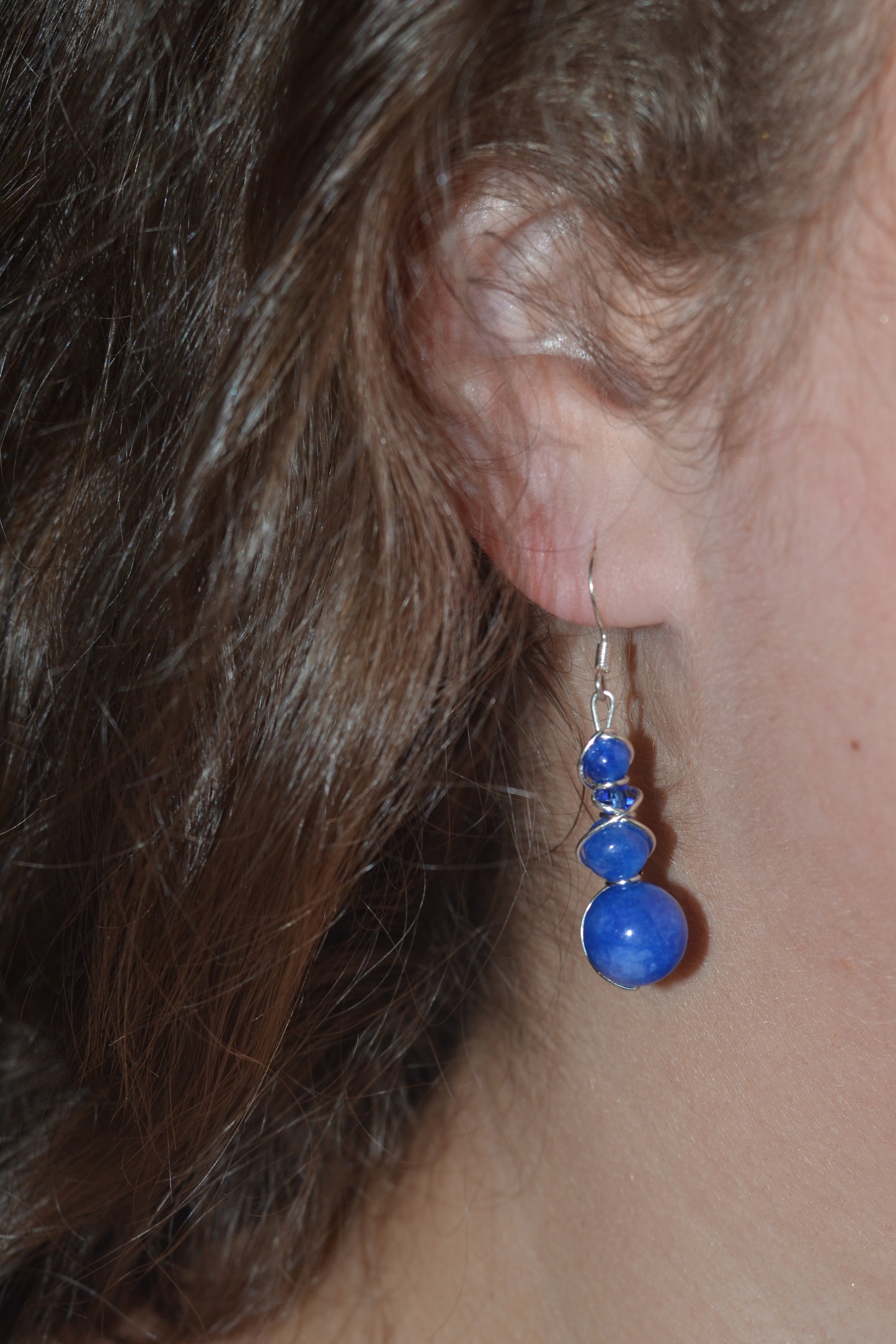 Druzy Blue Jasper Earring & Bracelet Set – Clarity, Calm & Sparkling Strength