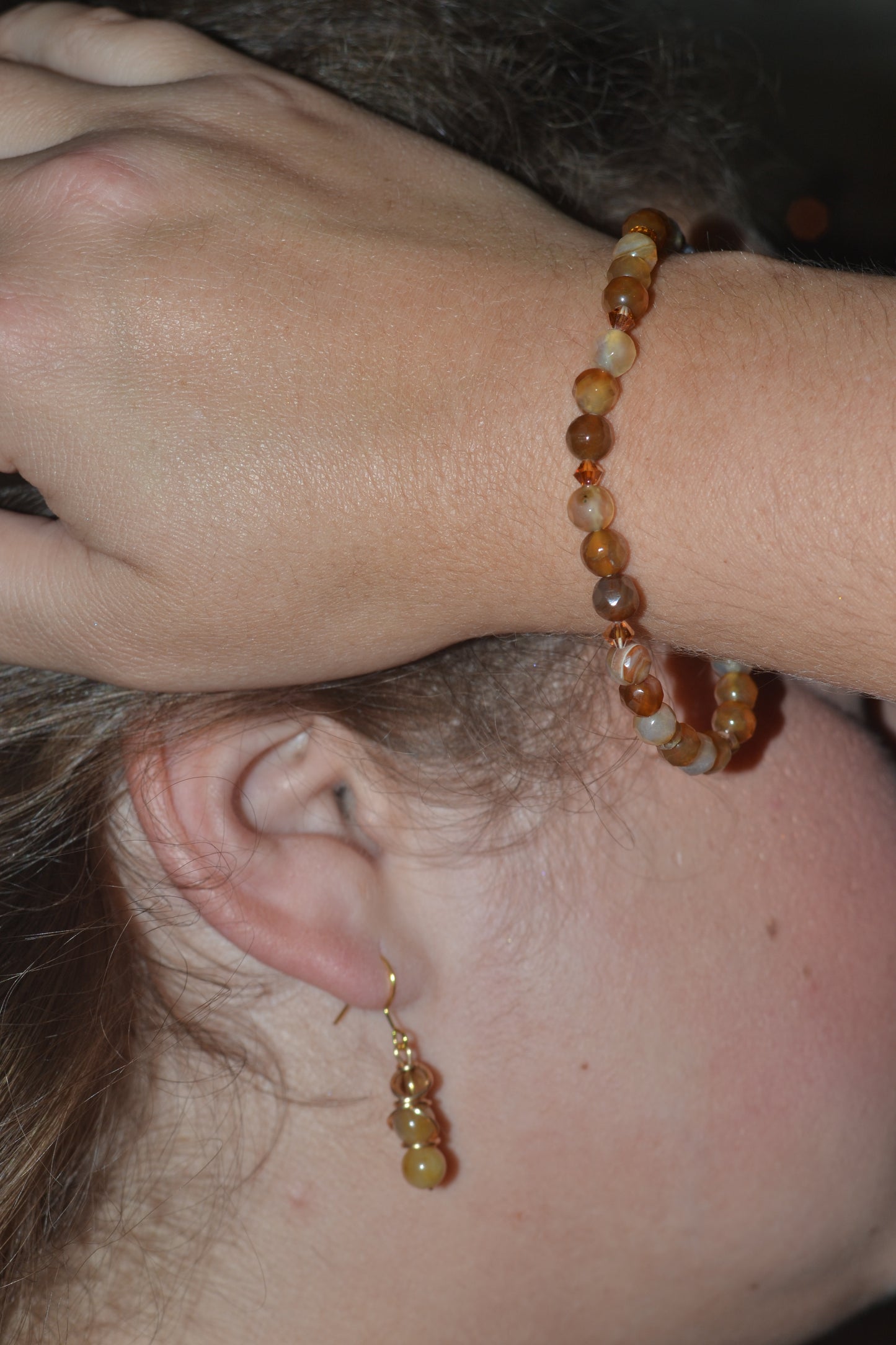 Yellow Jade & Smoky Quartz Jewelry Set – Radiant Feminine Energy & Empowered Joy