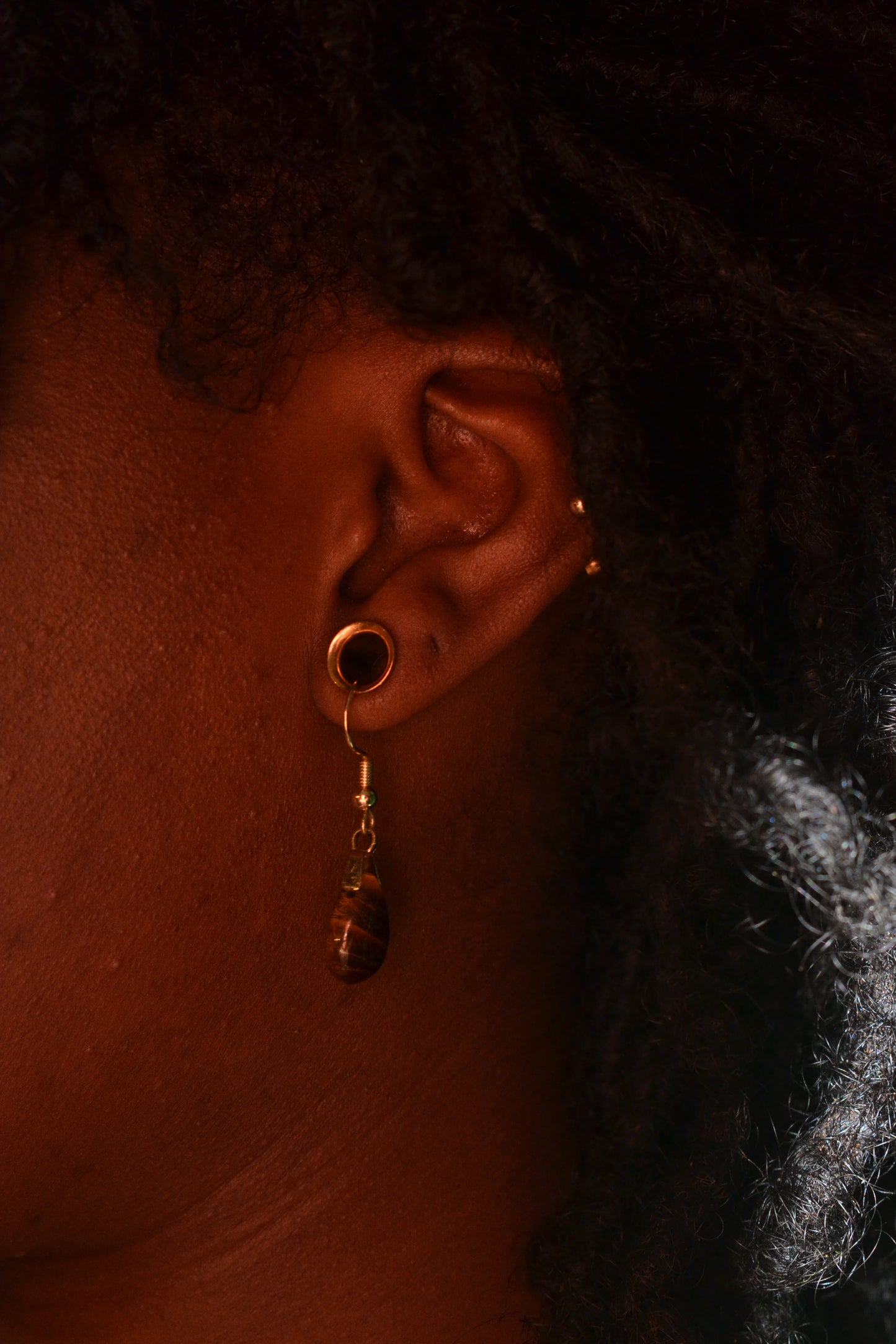 Tiger’s Eye Choker & Teardrop Earrings Set – Grounding & Confidence Jewelry