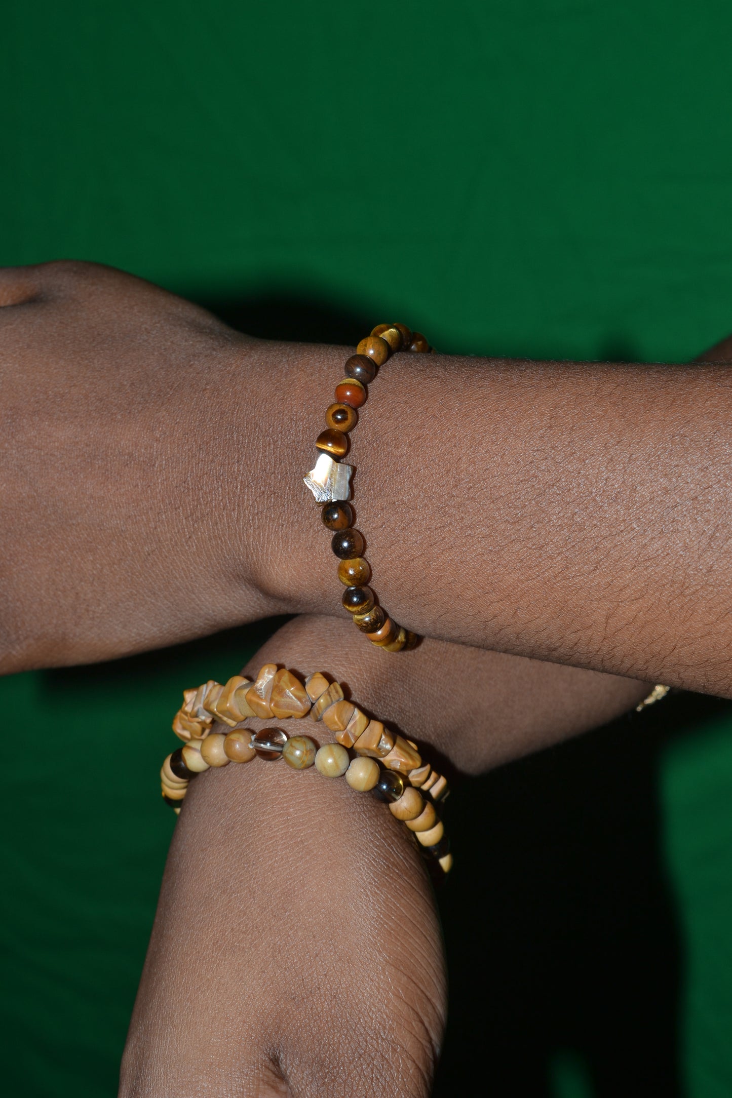 Wooden Jasper & Smoky Quartz Bracelet – Earthy Grounding & Protective Energy