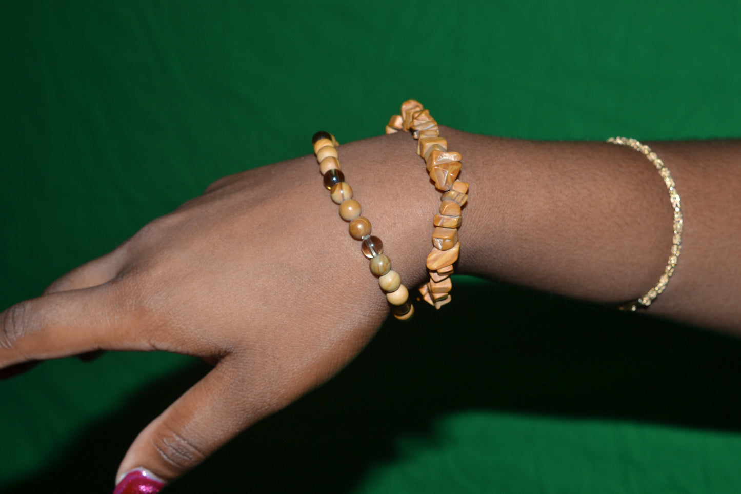 Wooden Jasper & Smoky Quartz Bracelet – Earthy Grounding & Protective Energy