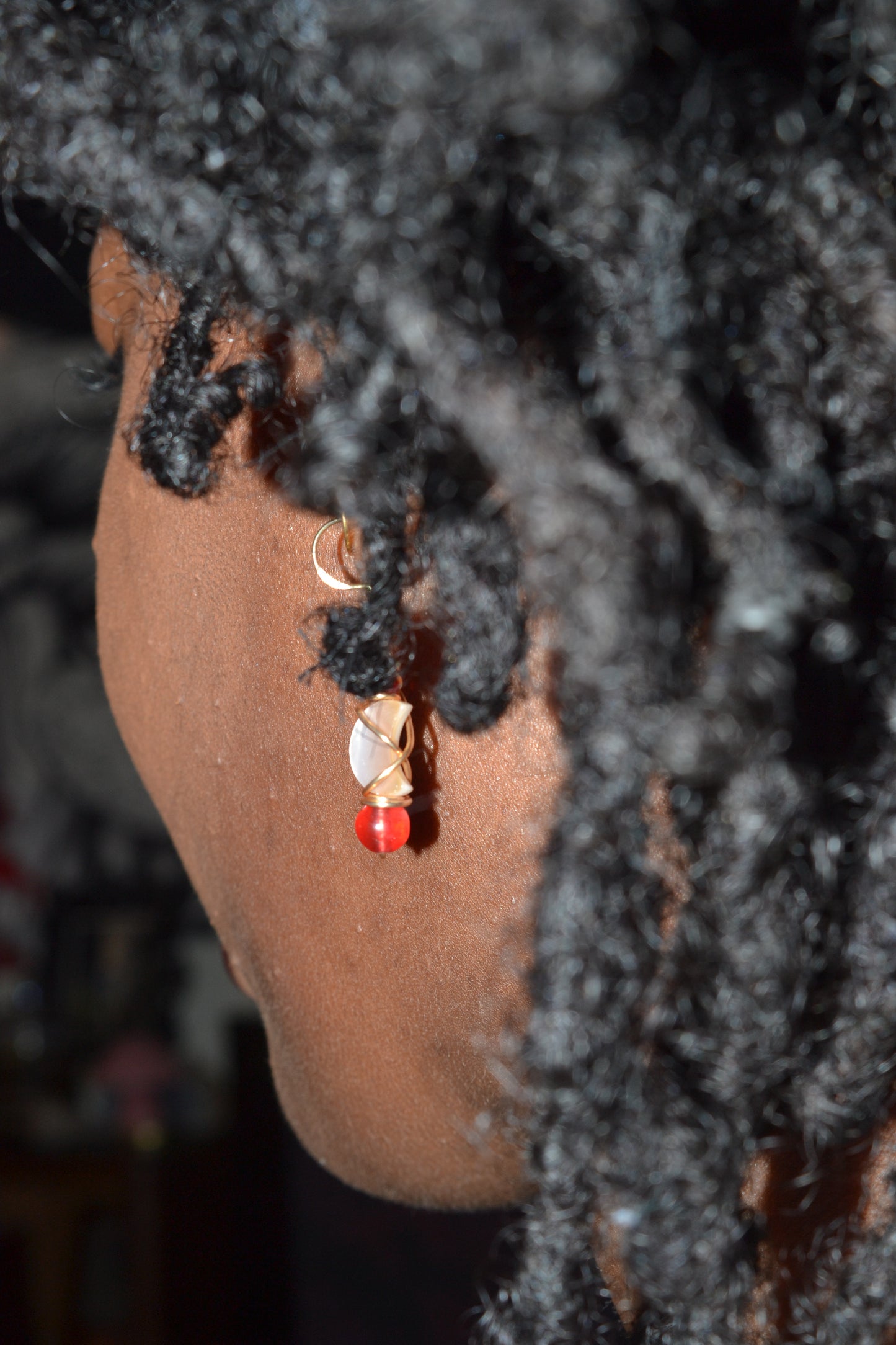 Cherry Quartz & Mother of Pearl Moon Jewelry Set – For Confidence & Radiant Power